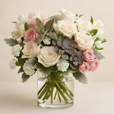 Enchanting Cobalt Rose Cube